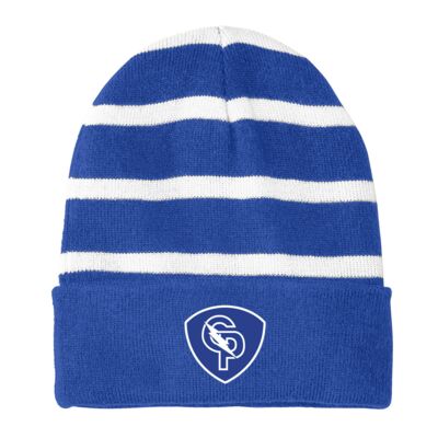 Carroll Marching Band - Striped Beanie with Solid Band Thumbnail
