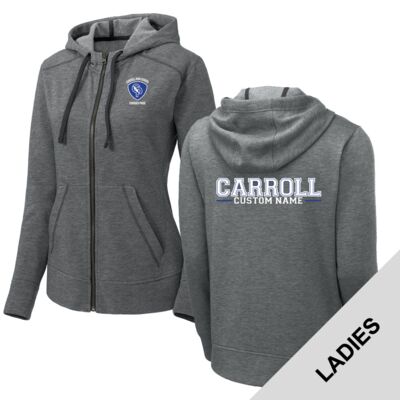 Charger Pride - Ladies PosiCharge ® Tri Blend Wicking Fleece Full Zip Hooded Jacket Thumbnail