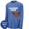 Carroll - PosiCharge ® Long Sleeve Tri Blend Wicking Raglan Tee Thumbnail
