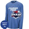 Carroll - PosiCharge ® Long Sleeve Tri Blend Wicking Raglan Tee Thumbnail
