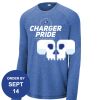 Carroll - PosiCharge ® Long Sleeve Tri Blend Wicking Raglan Tee Thumbnail