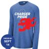 Carroll - PosiCharge ® Long Sleeve Tri Blend Wicking Raglan Tee Thumbnail