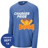 Carroll - PosiCharge ® Long Sleeve Tri Blend Wicking Raglan Tee Thumbnail