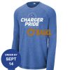 Carroll - PosiCharge ® Long Sleeve Tri Blend Wicking Raglan Tee Thumbnail
