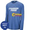 Carroll - PosiCharge ® Long Sleeve Tri Blend Wicking Raglan Tee Thumbnail