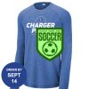 Carroll - PosiCharge ® Long Sleeve Tri Blend Wicking Raglan Tee Thumbnail
