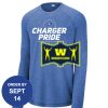 Carroll - PosiCharge ® Long Sleeve Tri Blend Wicking Raglan Tee Thumbnail