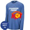 Carroll - PosiCharge ® Long Sleeve Tri Blend Wicking Raglan Tee Thumbnail