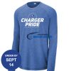 Carroll - PosiCharge ® Long Sleeve Tri Blend Wicking Raglan Tee Thumbnail
