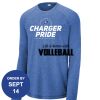 Carroll - PosiCharge ® Long Sleeve Tri Blend Wicking Raglan Tee Thumbnail