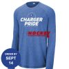 Carroll - PosiCharge ® Long Sleeve Tri Blend Wicking Raglan Tee Thumbnail