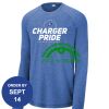 Carroll - PosiCharge ® Long Sleeve Tri Blend Wicking Raglan Tee Thumbnail