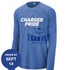 Carroll - PosiCharge ® Long Sleeve Tri Blend Wicking Raglan Tee Thumbnail