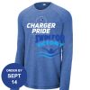 Carroll - PosiCharge ® Long Sleeve Tri Blend Wicking Raglan Tee Thumbnail