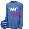 Carroll - PosiCharge ® Long Sleeve Tri Blend Wicking Raglan Tee Thumbnail