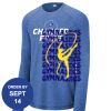 Carroll - PosiCharge ® Long Sleeve Tri Blend Wicking Raglan Tee Thumbnail